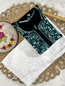 Dual Threaded Shades Rayon Kurta with Plazzo - Chikankari official