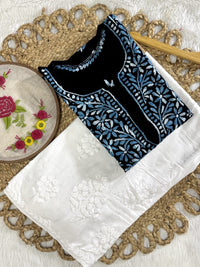 Dual Threaded Shades Rayon Kurta with Plazzo - Chikankari official