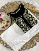 Dual Threaded Shades Rayon Kurta with Plazzo - Chikankari official