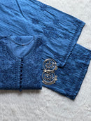 Dyeable Dobby Cotton Plazzo Set - Chikankari official