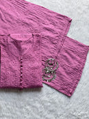 Dyeable Dobby Cotton Plazzo Set - Chikankari official
