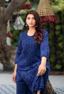 Dyeable Dobby Cotton Plazzo Set - Chikankari official