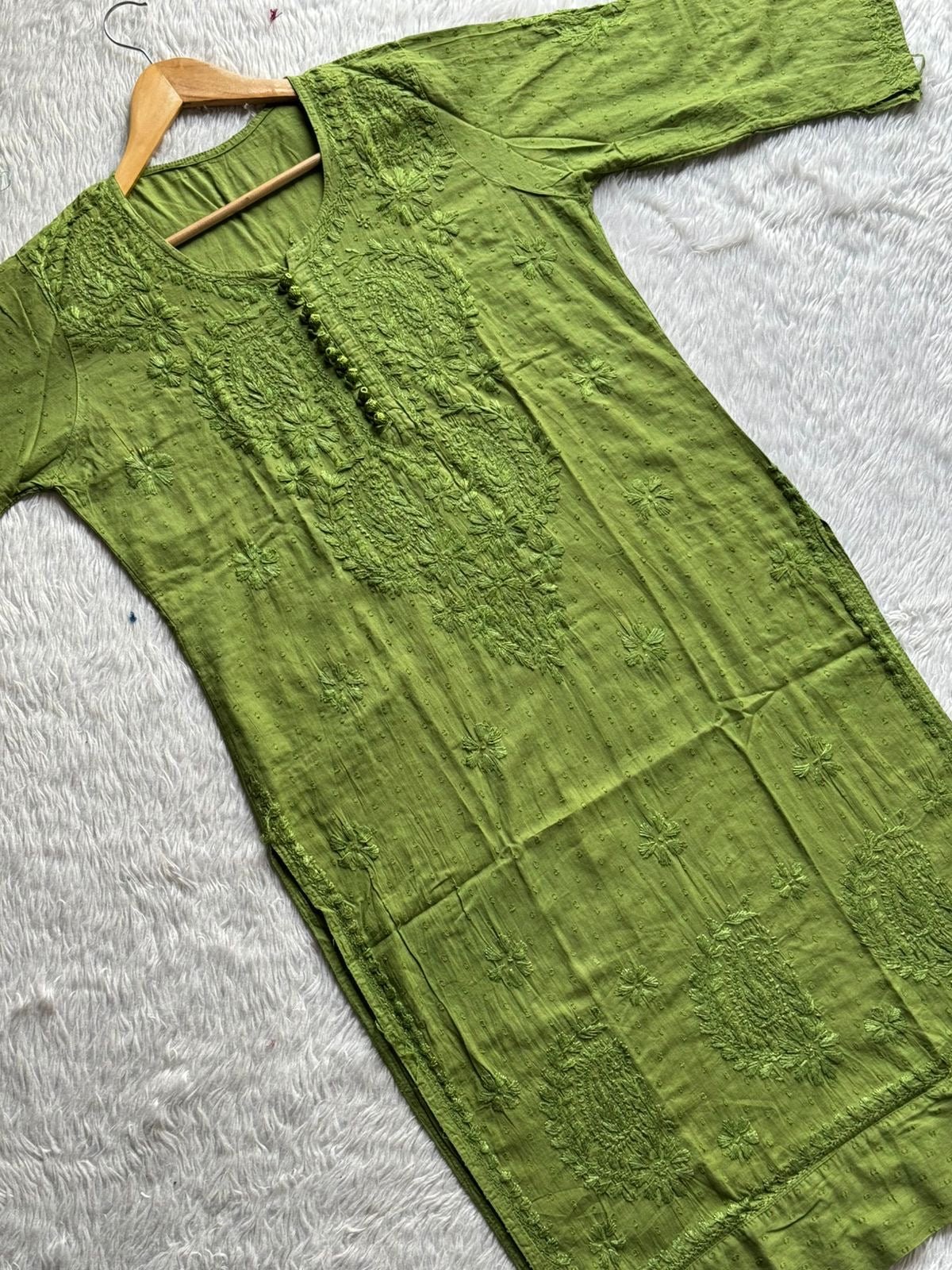 Dyeable Dobby Cotton Plazzo Set - Chikankari official