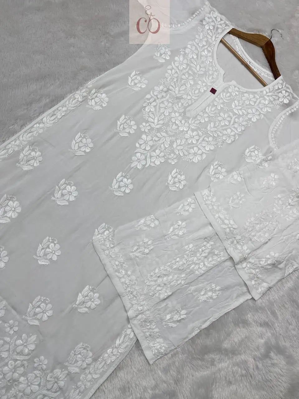 Dyeable Modal Cotton Set - Chikankari official