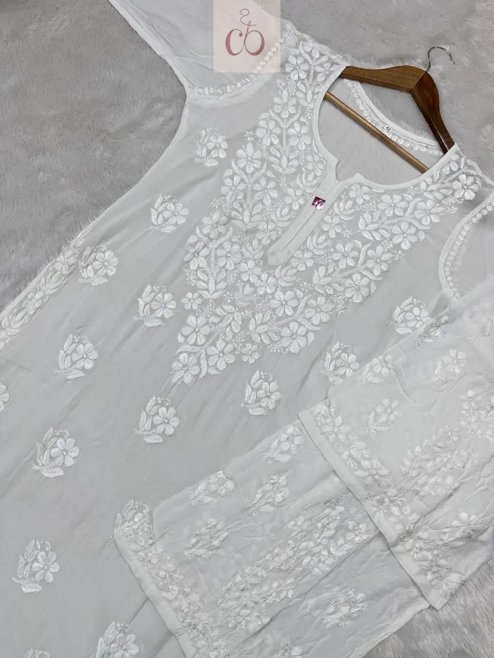 Dyeable Modal Cotton Set - Chikankari official
