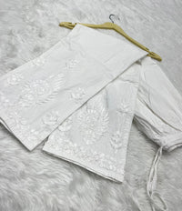 Dyeable Plus Size Pant - Chikankari official