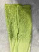 Dyeable Premium Ombre Shades Dobby Cotton with Crochet Border Tanya Special - Chikankari official