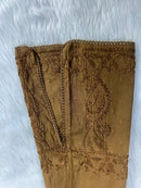 Dyeable Premium Ombre Shades Dobby Cotton with Crochet Border Tanya Special - Chikankari official