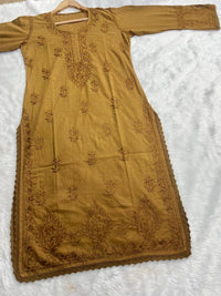 Dyeable Premium Ombre Shades Dobby Cotton with Crochet Border Tanya Special - Chikankari official