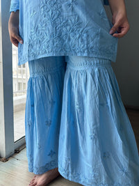 Dyed Gharara Short Cotton Combo - Chikankari official