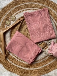 Dyed Gharara Short Cotton Combo - Chikankari official