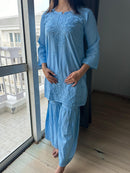 Dyed Gharara Short Cotton Combo - Chikankari official