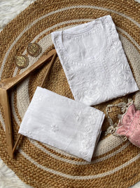 Dyed Gharara Short Cotton Combo - Chikankari official