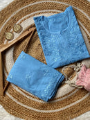 Dyed Gharara Short Cotton Combo - Chikankari official