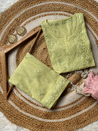 Dyed Gharara Short Cotton Combo - Chikankari official