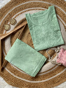 Dyed Gharara Short Cotton Combo - Chikankari official