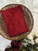 Dyed Muslin Short Chikankari Top - Chikankari official