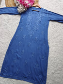 Dyed Straight Fit Modal Kurtas - Chikankari official