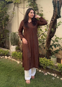 Ghass patti handmade modal kurta set