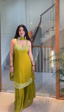 Elegant Bordered Work Ethnic Set - Chikankari official