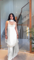 Elegant Bordered Work Ethnic Set - Chikankari official
