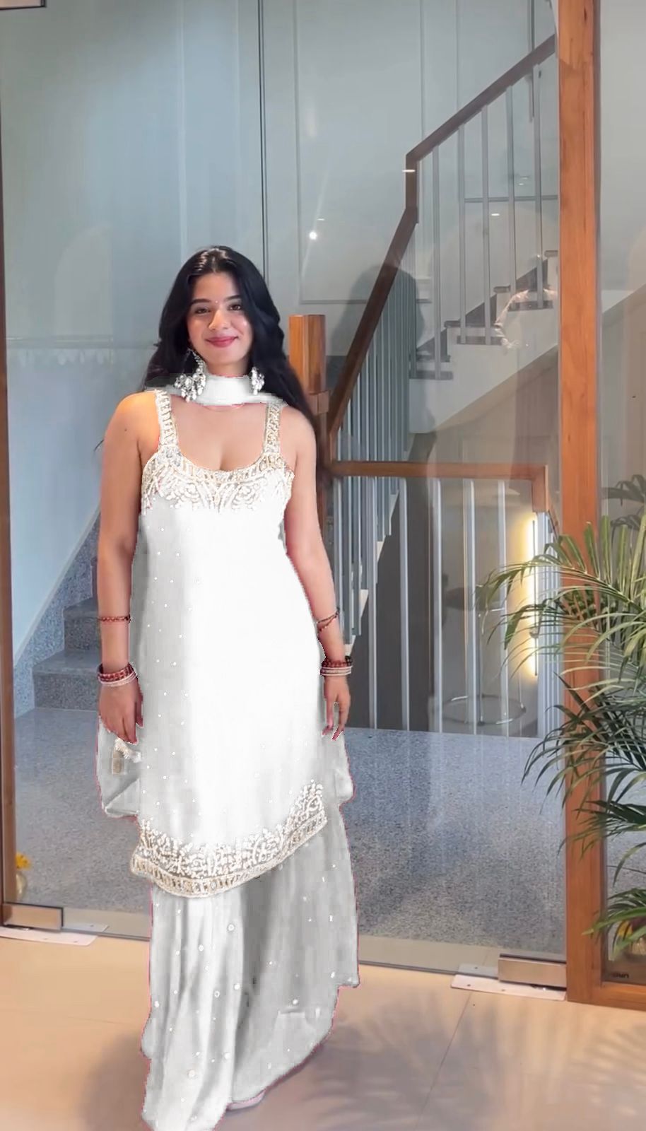Elegant Bordered Work Ethnic Set - Chikankari official