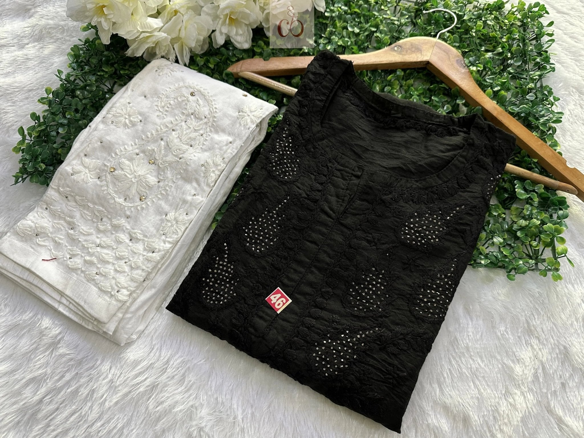 Elegant Chanderi With Muqaish Work - Chikankari official