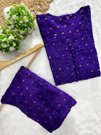 Exclusive chanderi A New Concept In chanderi kurti with Palazzo Roshni Special - Chikankari official