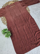 Exclusive chanderi dual shades machine work kurti - Chikankari official