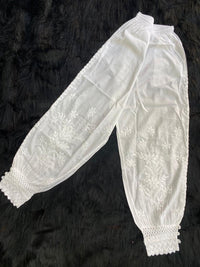 Exclusive cotton afgani pant - Chikankari official