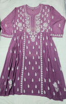 Exclusive Dobby Cotton Gown - Chikankari official