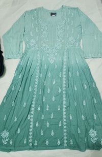 Exclusive Dobby Cotton Gown - Chikankari official