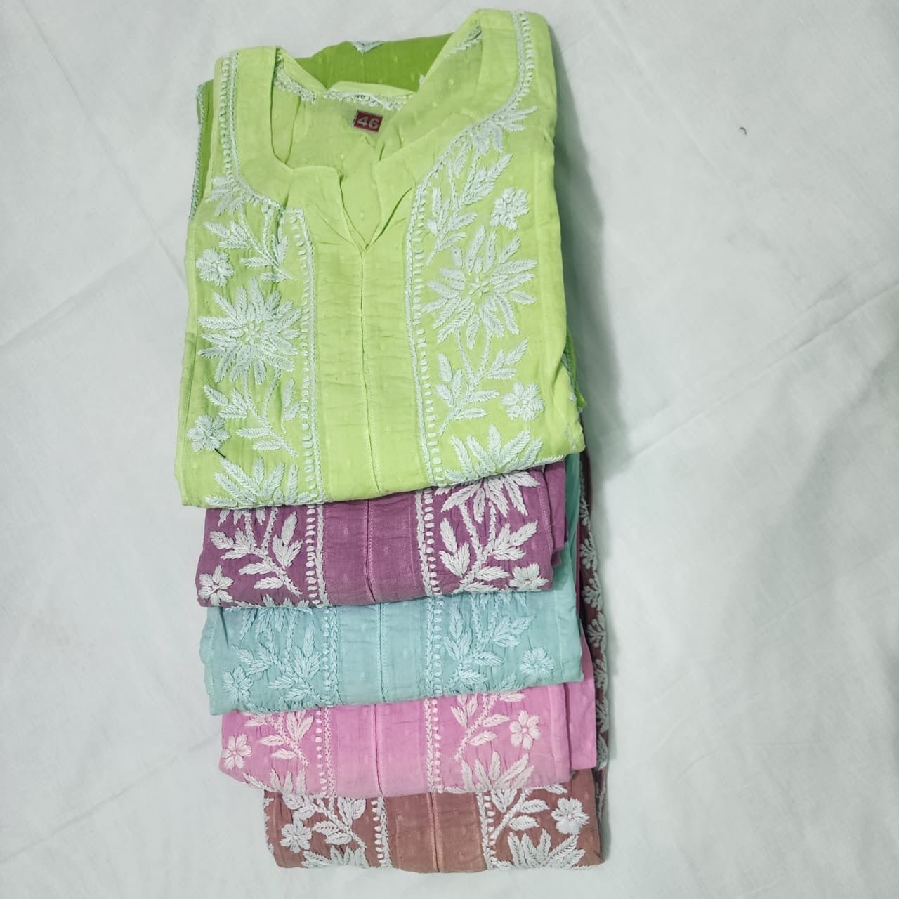 Exclusive Dobby Cotton Gown - Chikankari official