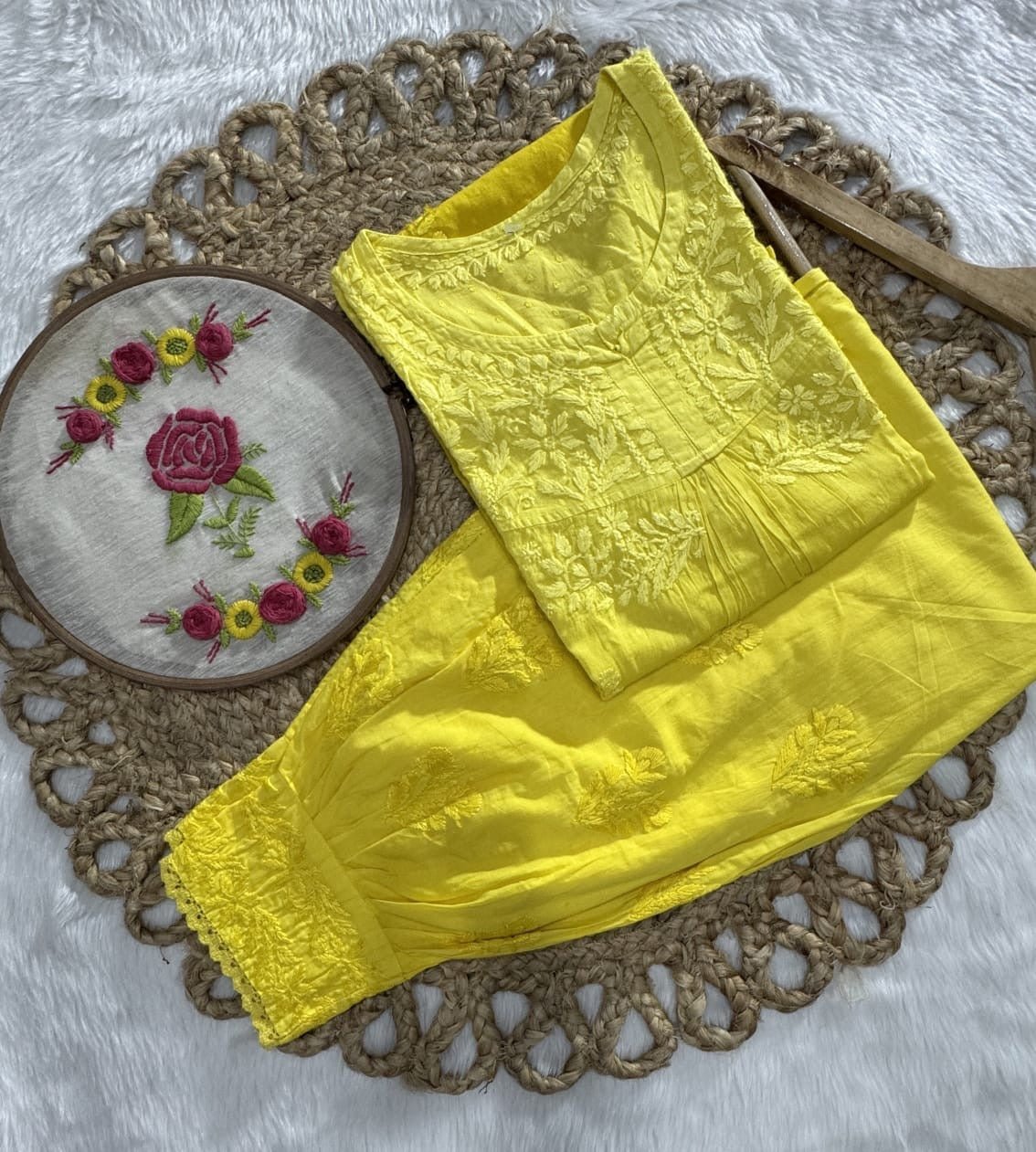 Exclusive Dobby Cotton ombre short Afghani Pair - Chikankari official