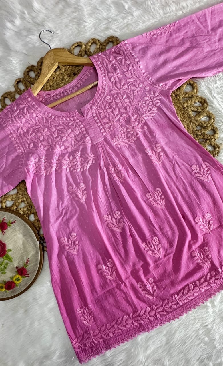 Exclusive Dobby Cotton ombre short Afghani Pair - Chikankari official