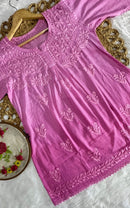 Exclusive Dobby Cotton ombre short Afghani Pair - Chikankari official