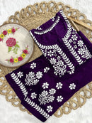 Exclusive DOBBY Nyra Cut kurti & pant in a combination of matching Set - Chikankari official
