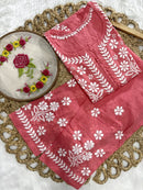 Exclusive DOBBY Nyra Cut kurti & pant in a combination of matching Set - Chikankari official