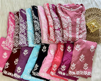 Exclusive heavy handcrafted Modal Combo - Chikankari official