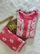 Exclusive heavy handcrafted Modal Combo - Chikankari official