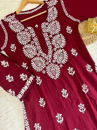 Exclusive heavy handcrafted Modal Combo - Chikankari official