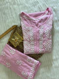 Exclusive heavy handcrafted Modal Combo - Chikankari official