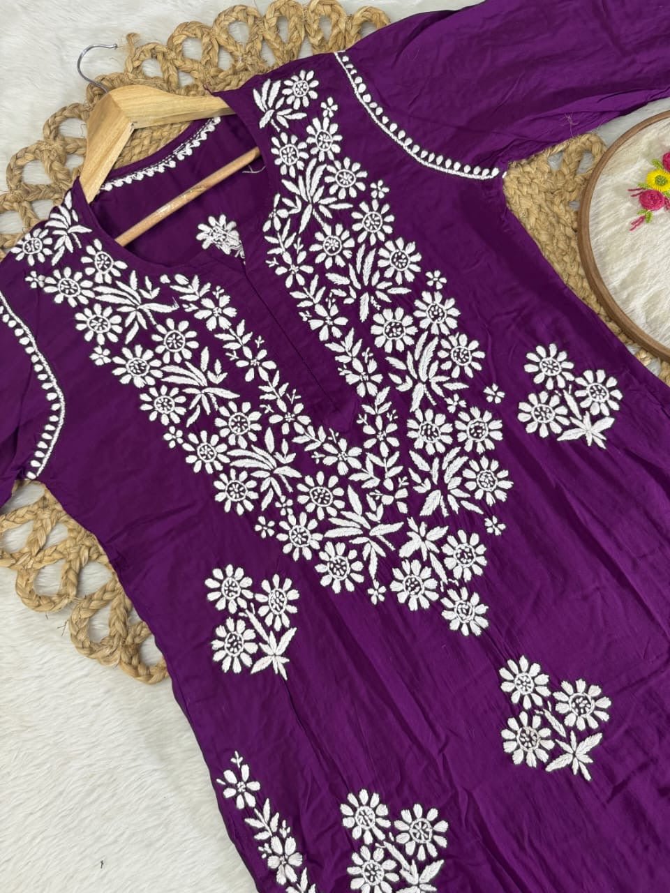 Exclusive Modal A New Concept In Modal kurti - Chikankari official