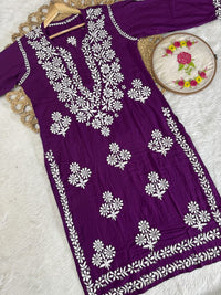 Exclusive Modal A New Concept In Modal kurti - Chikankari official