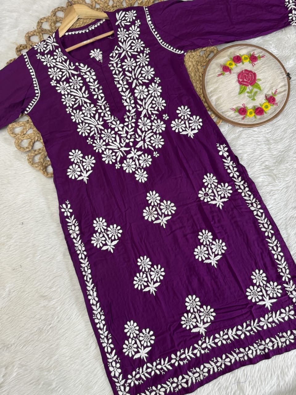 Exclusive Modal A New Concept In Modal kurti - Chikankari official
