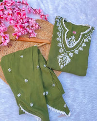 Exclusive Modal Dhoti Set - Chikankari official