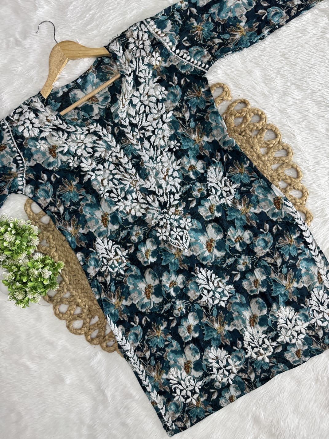 Exclusive Mul Cotton New Concept In short kurti with Garara set - Chikankari official