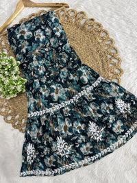 Exclusive Mul Cotton New Concept In short kurti with Garara set - Chikankari official