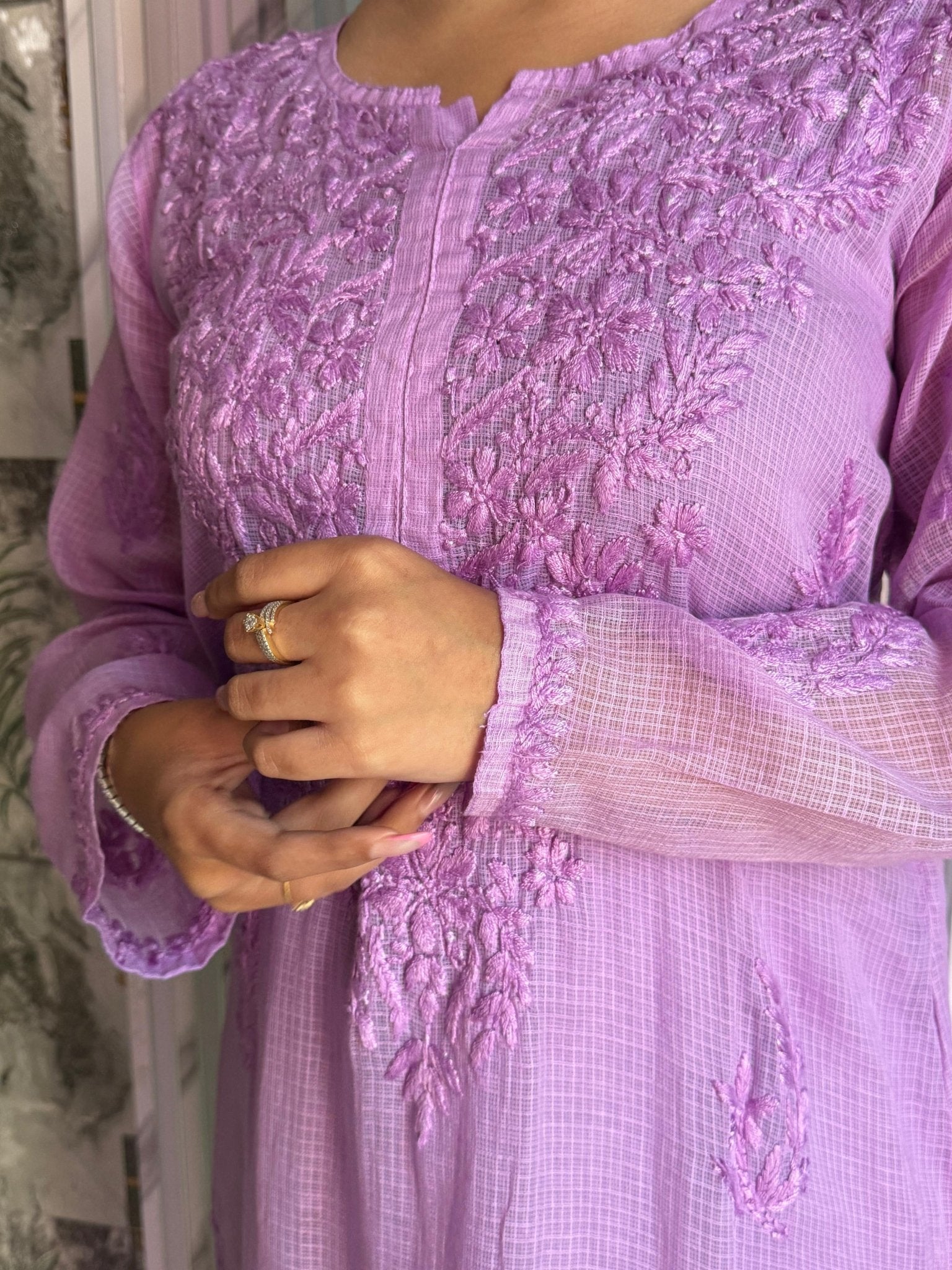 Exclusive Premium Chikankari kota Doria kurti - chikankariofficial