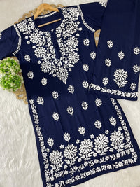 Exclusive Rayon New concept Flower Combo - Chikankari official